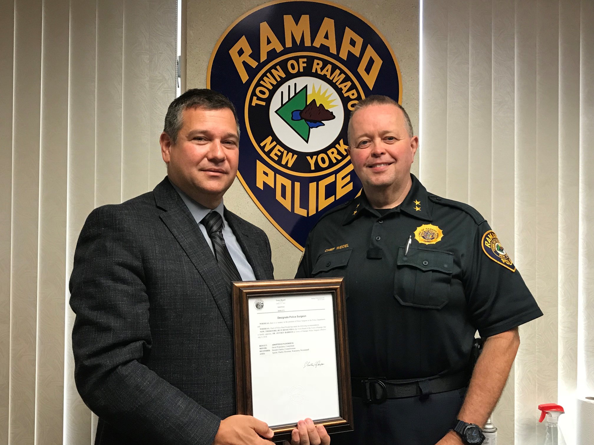 Dr. Jeffrey Rabrich named Ramapo Police Surgeon - Rockland Report