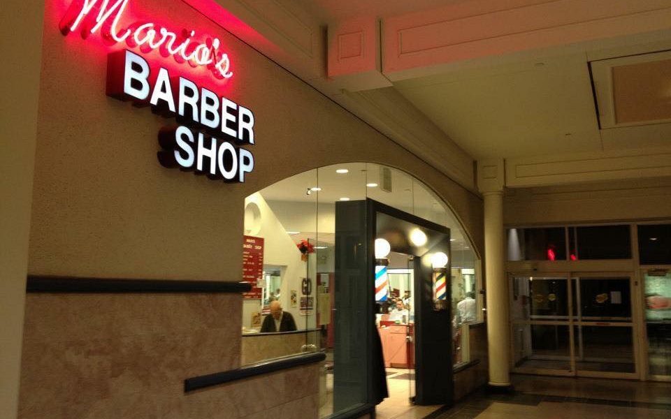 A barber shop sign