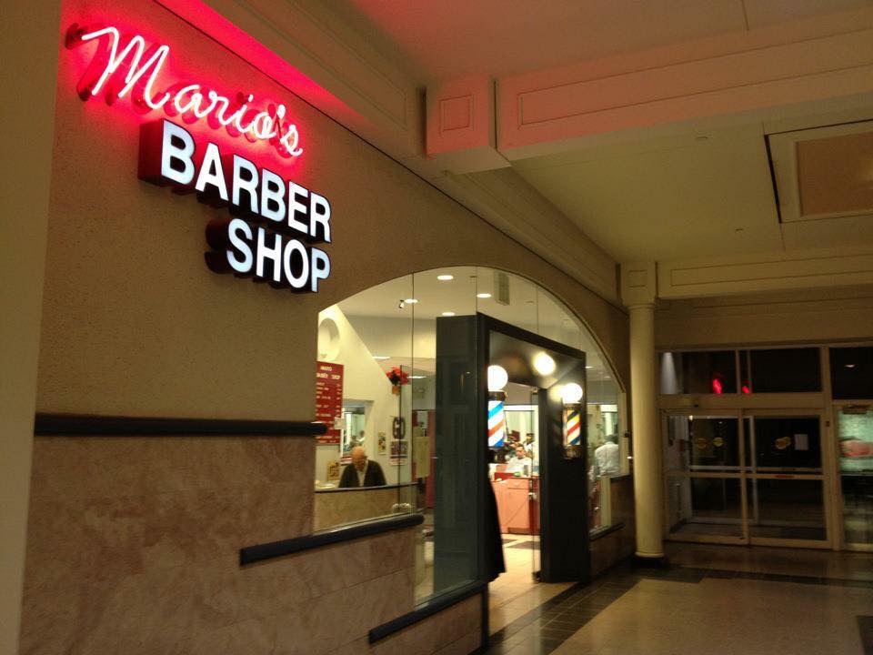 A barber shop sign