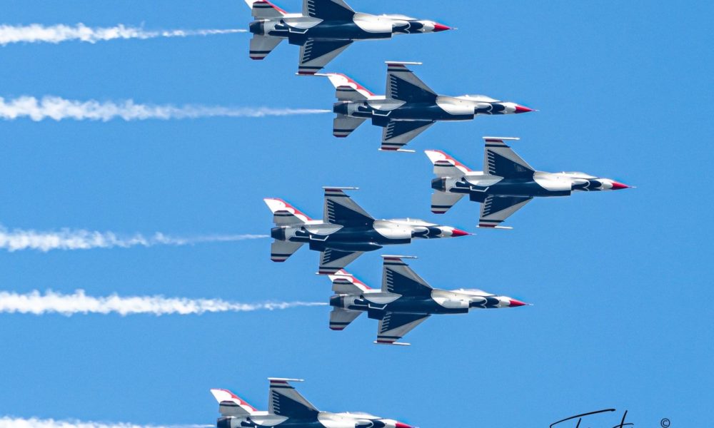 Military jets flying in formation