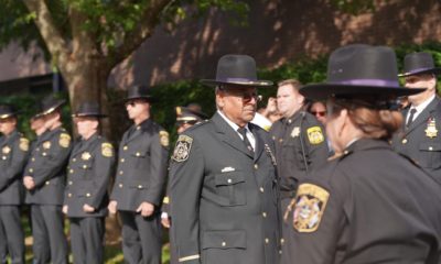 Officers wearing their uniforms