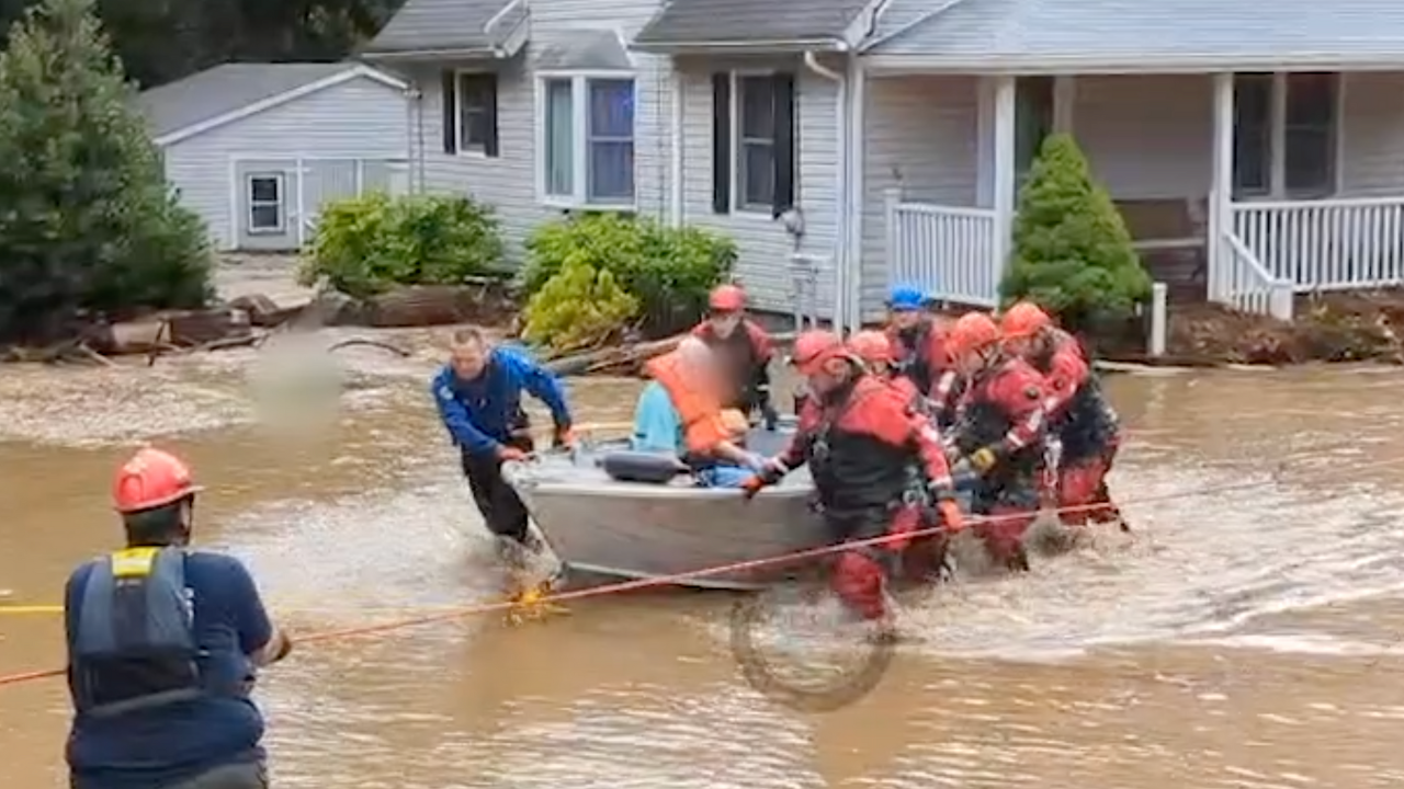 VIDEO: Rescue Teams Free Multiple People Trapped by Flooding in Stony ...