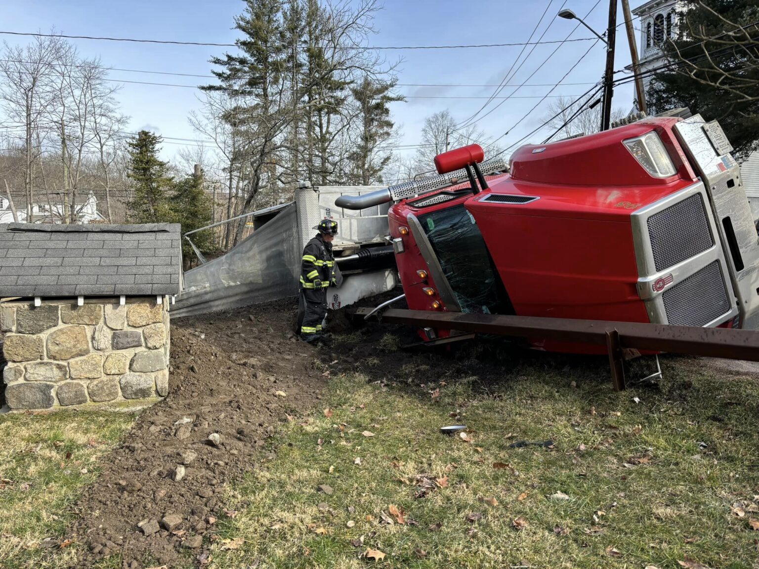 Overturned Tractor Trailer on Ladentown Rd in Ramapo Causes Traffic ...